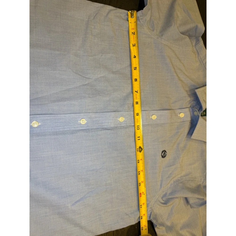 Lauren Ralph Lauren Boys Light Blue Micro‎ Check Button Down Shirt Size 16 LRL